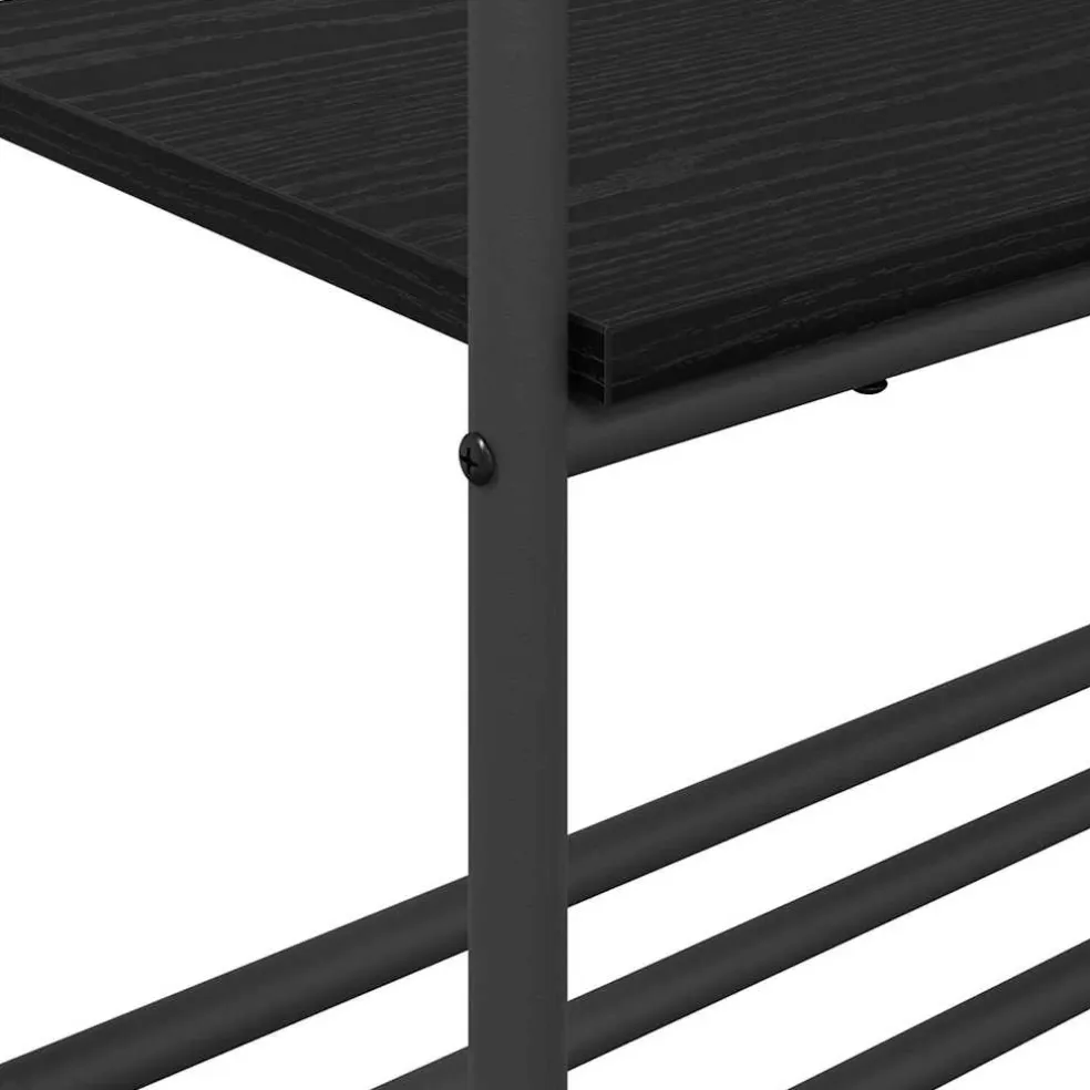 vidaXL Kledingrek Zwart eiken 77 x 30 x 171 cm Bewerkt hout