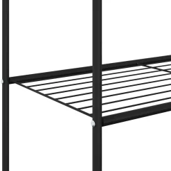 vidaXL Kledingrek Zwart 80 x 53 x 156 cm