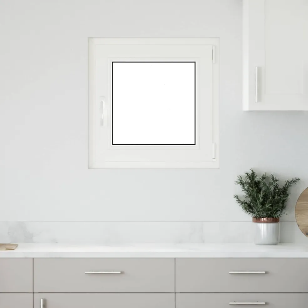 vidaXL Kleur binnenkant kelderraam Wit RISOR 50 x 50 cm