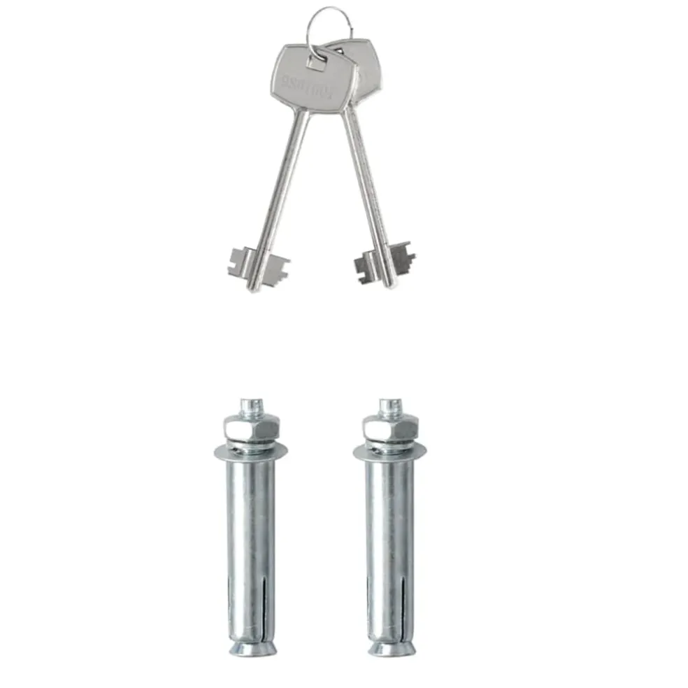 vidaXL Kluisdoos met slot Donkergrijs 23 x 17 x 17 cm Staal