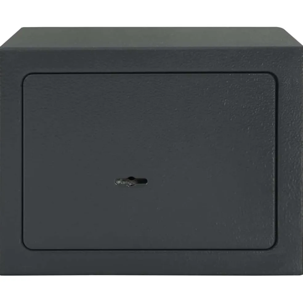 vidaXL Kluisdoos met slot Donkergrijs 23 x 17 x 17 cm Staal