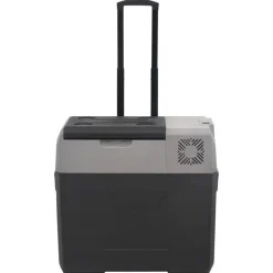 vidaXL Koelbox met wielen en adapter 40 L polypropeen zwart en grijs