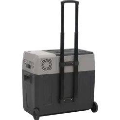 vidaXL Koelbox met wielen en adapter 50 L polypropeen zwart en grijs