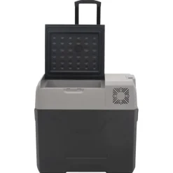 vidaXL Koelbox met wielen en adapter 30 L polypropeen zwart en grijs