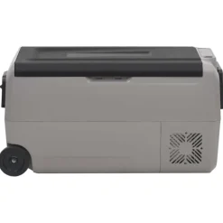 vidaXL Koelbox met wielen en adapter 36 L PP en PE zwart en grijs