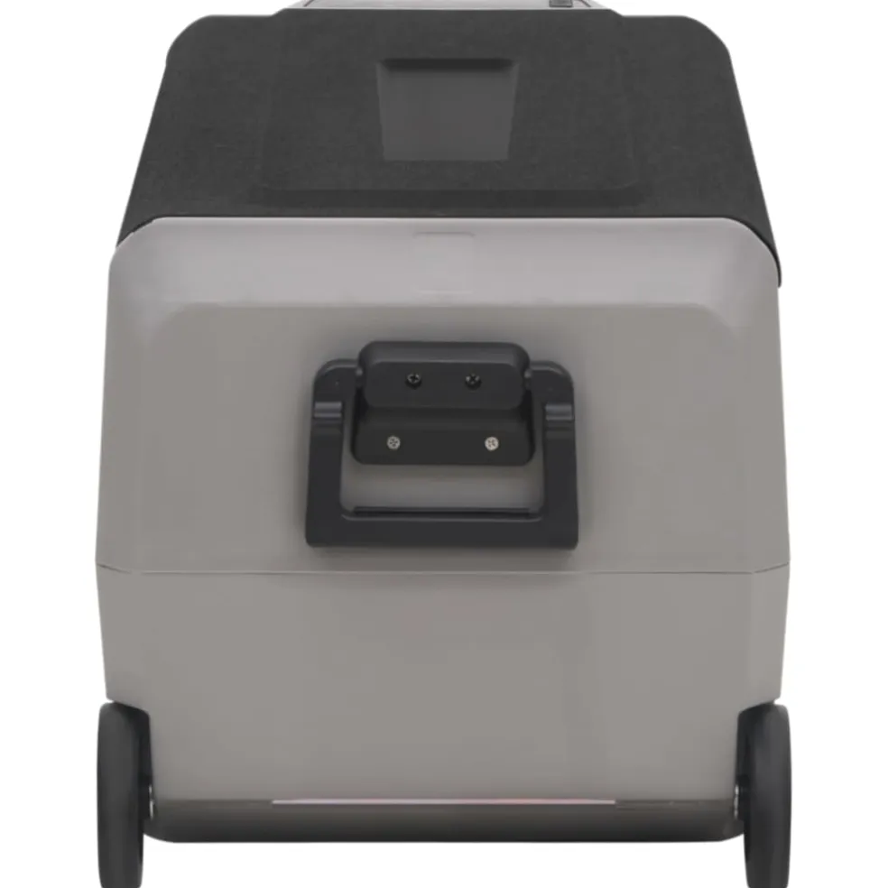 vidaXL Koelbox met wielen en adapter 36 L PP en PE zwart en grijs