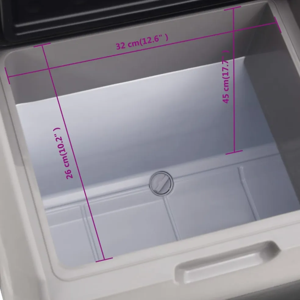 vidaXL Koelbox met wielen en handvat 50 L polypropeen zwart en grijs