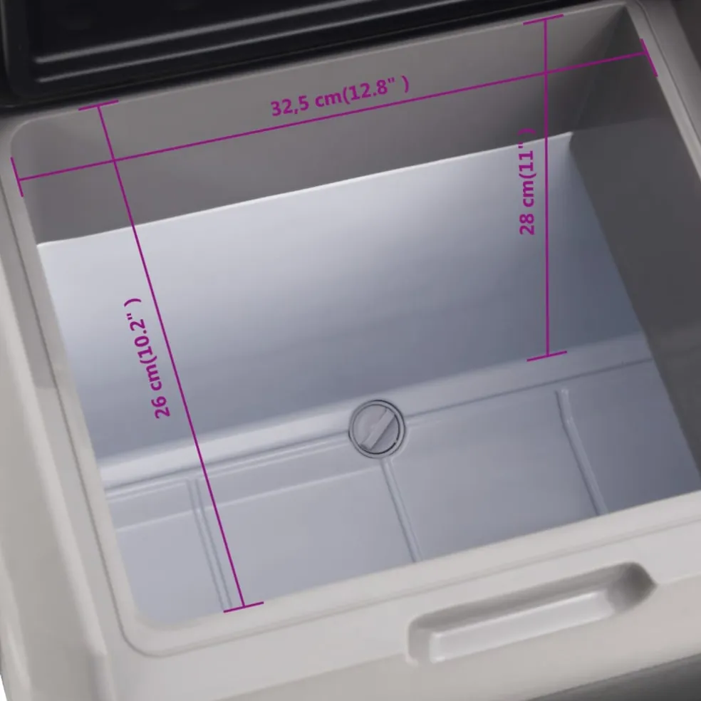 vidaXL Koelbox met wielen en handvat 40 L polypropeen zwart en grijs