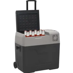 vidaXL Koelbox met wielen en handvat 40 L polypropeen zwart en grijs