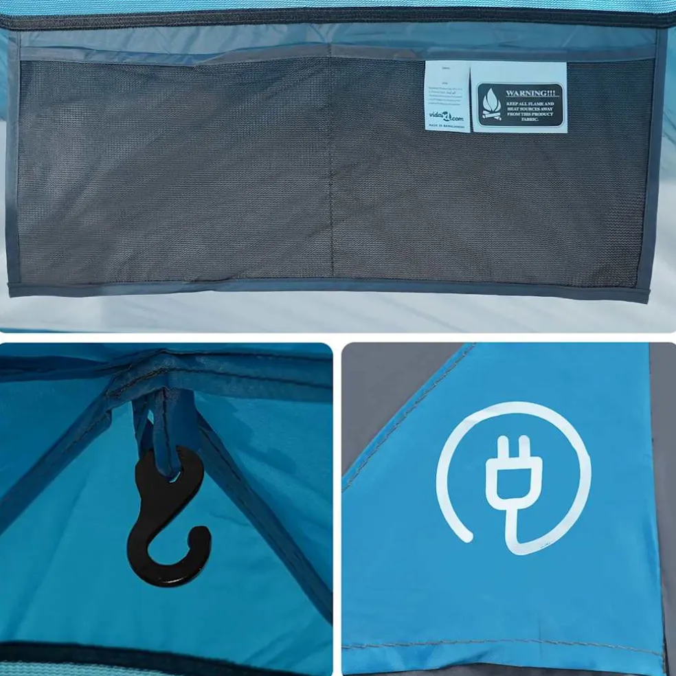vidaXL Koepeltent 4-persoons waterdicht blauw