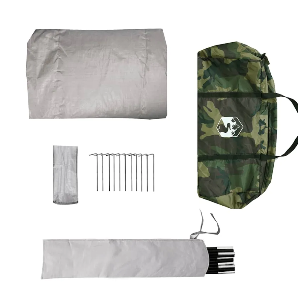 vidaXL Koepeltent 2-persoons waterdicht camouflage
