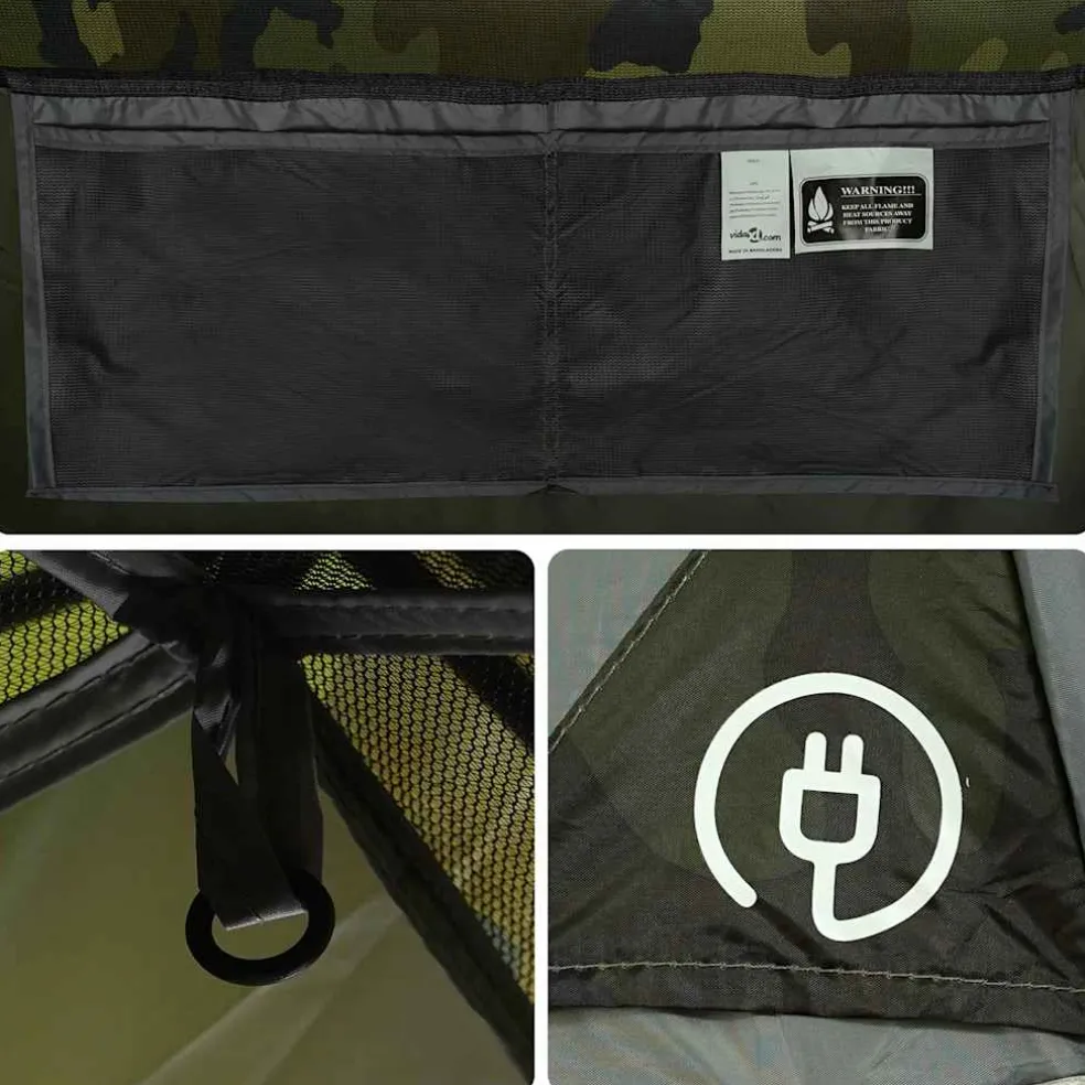 vidaXL Koepeltent 2-persoons waterdicht camouflage