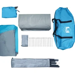 vidaXL Koepeltent 6-persoons waterdicht blauw