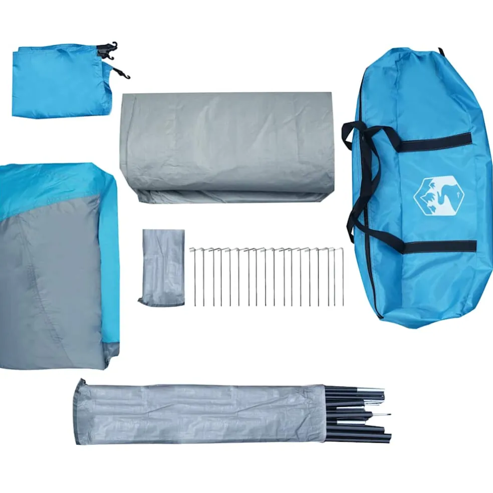 vidaXL Koepeltent 6-persoons waterdicht blauw