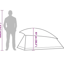 vidaXL Koepeltent 1-persoons waterdicht groen