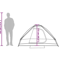 vidaXL Koepeltent 2-persoons waterdicht groen