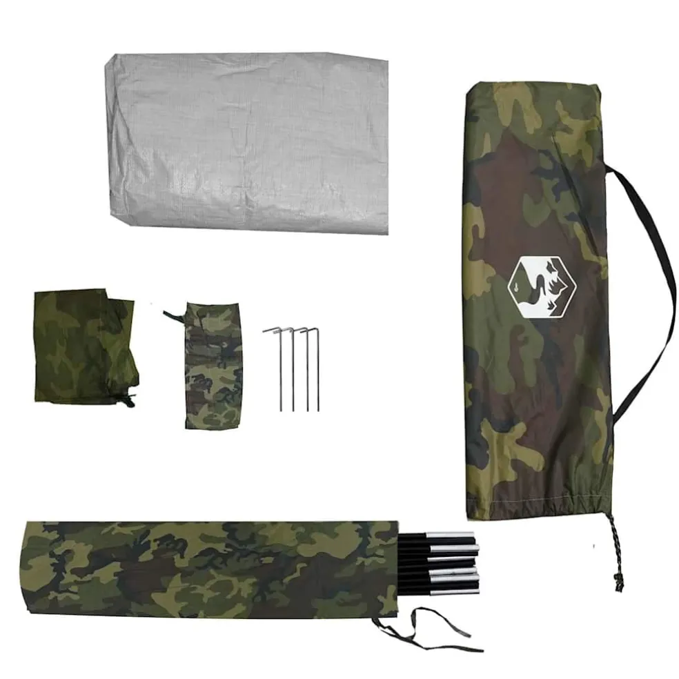 vidaXL Koepeltent 2-persoons waterdicht camouflage