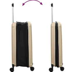 vidaXL Koffer met slot champagne 34 x 23 x 55.5 cm ABS Kunststof