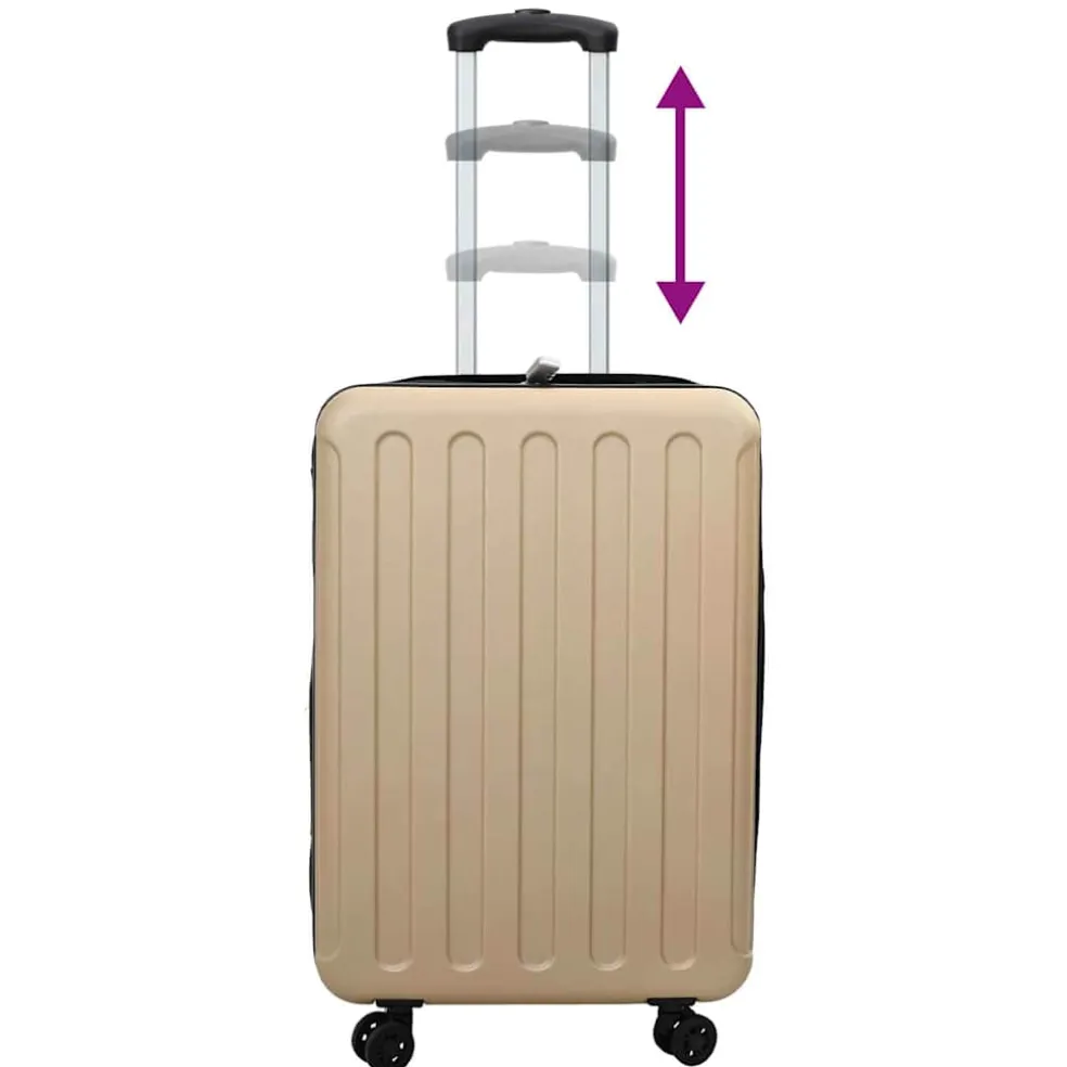 vidaXL Koffer met slot champagne 34 x 23 x 55.5 cm ABS Kunststof