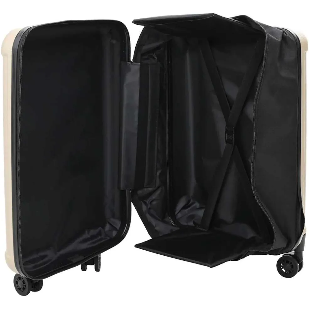 vidaXL Koffer met slot champagne 34 x 23 x 55.5 cm ABS Kunststof