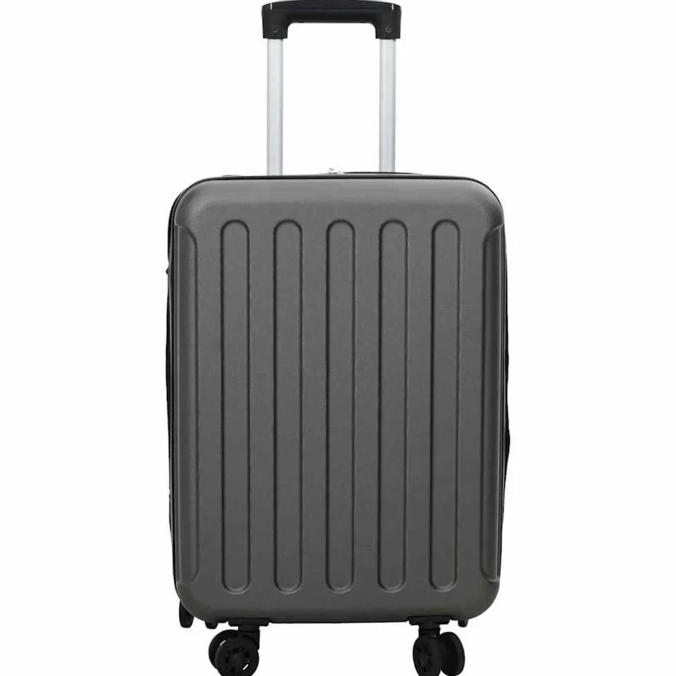 vidaXL Koffer met slot Donkergrijs 34 x 23 x 55.5 cm ABS Kunststof