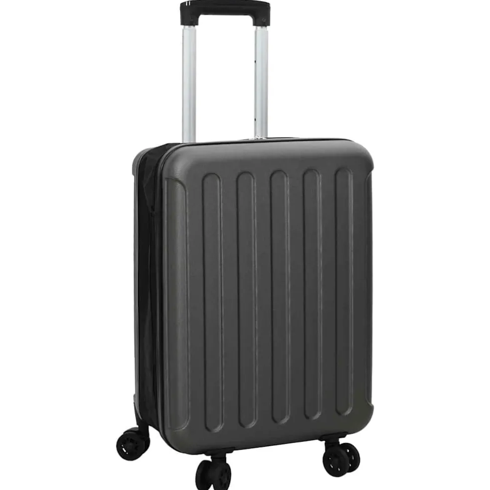 vidaXL Koffer met slot Donkergrijs 34 x 23 x 55.5 cm ABS Kunststof
