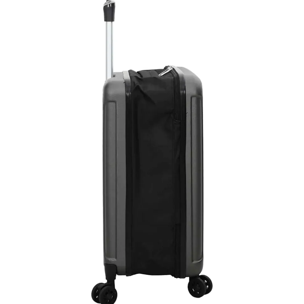 vidaXL Koffer met slot Donkergrijs 34 x 23 x 55.5 cm ABS Kunststof