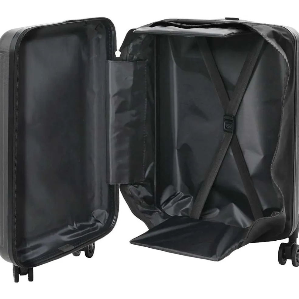 vidaXL Koffer met slot Donkergrijs 34 x 23 x 55.5 cm ABS Kunststof