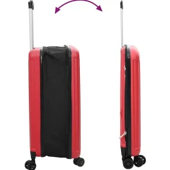 vidaXL Koffer met slot Rood 34 x 23 x 55.5 cm ABS Kunststof