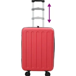 vidaXL Koffer met slot Rood 34 x 23 x 55.5 cm ABS Kunststof