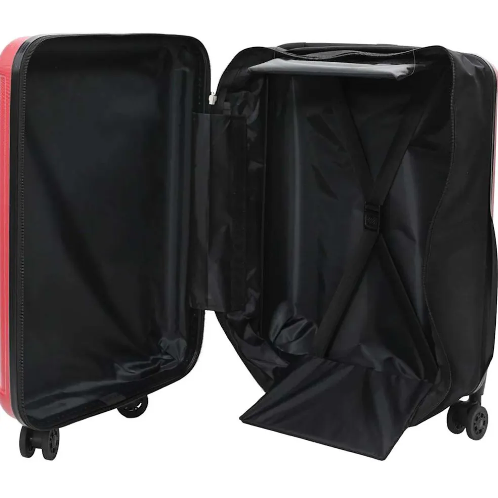 vidaXL Koffer met slot Rood 34 x 23 x 55.5 cm ABS Kunststof