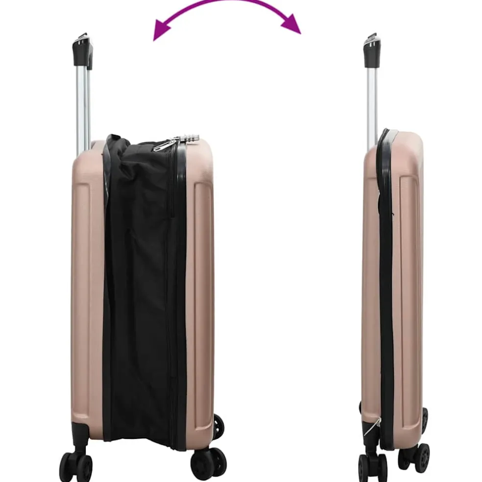 vidaXL Koffer met slot Roségoud 34 x 23 x 55.5 cm ABS Kunststof