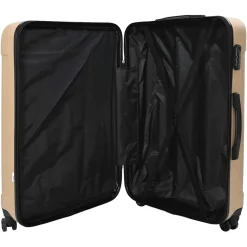 vidaXL Koffer met slot 3 st champagne 50 x 31 x 78 cm ABS Kunststof