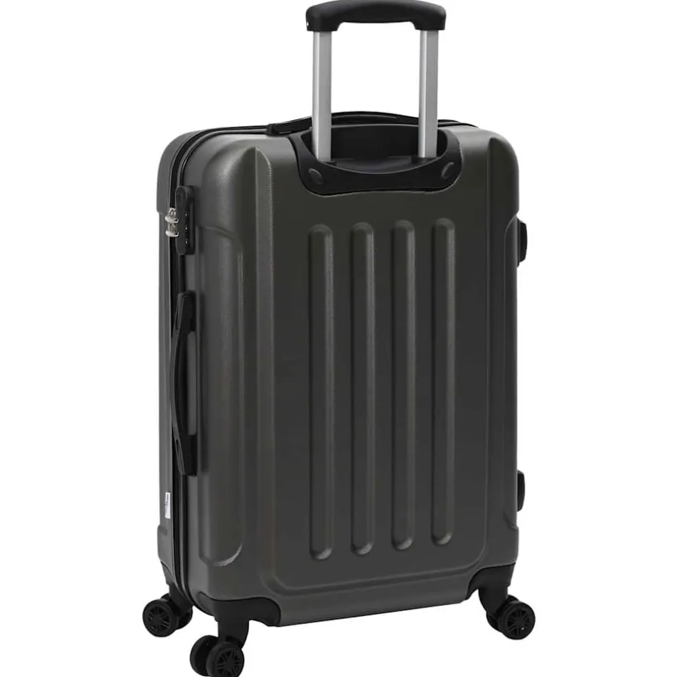 vidaXL Koffer met slot 3 st Donkergrijs 50 x 31 x 78 cm ABS Kunststof