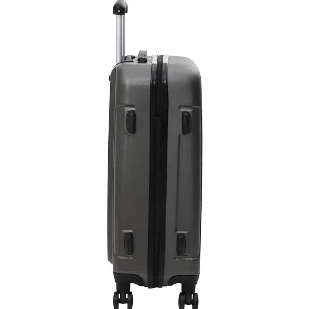 vidaXL Koffer met slot 3 st Donkergrijs 50 x 31 x 78 cm ABS Kunststof