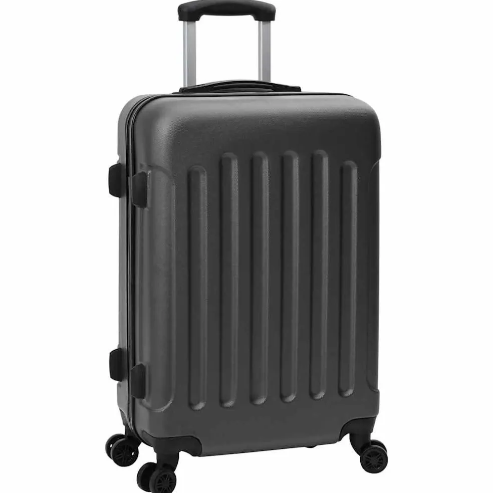 vidaXL Koffer met slot 3 st Donkergrijs 50 x 31 x 78 cm ABS Kunststof