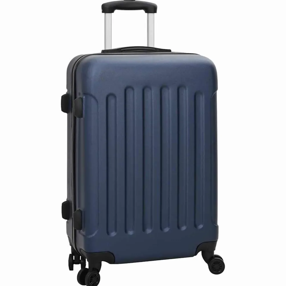 vidaXL Koffer met slot 3 st Donkerblauw 50 x 31 x 78 cm ABS Kunststof