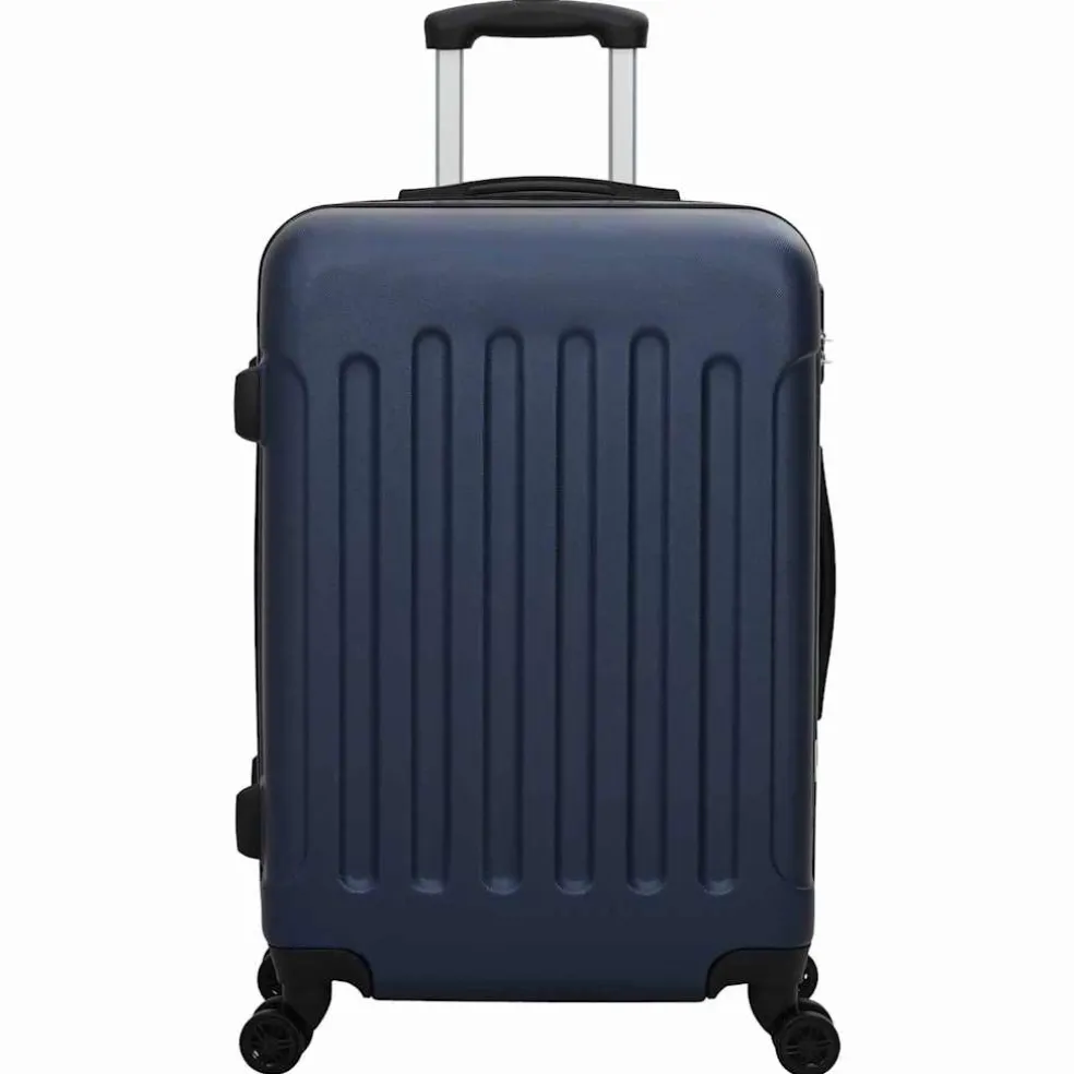 vidaXL Koffer met slot 3 st Donkerblauw 50 x 31 x 78 cm ABS Kunststof