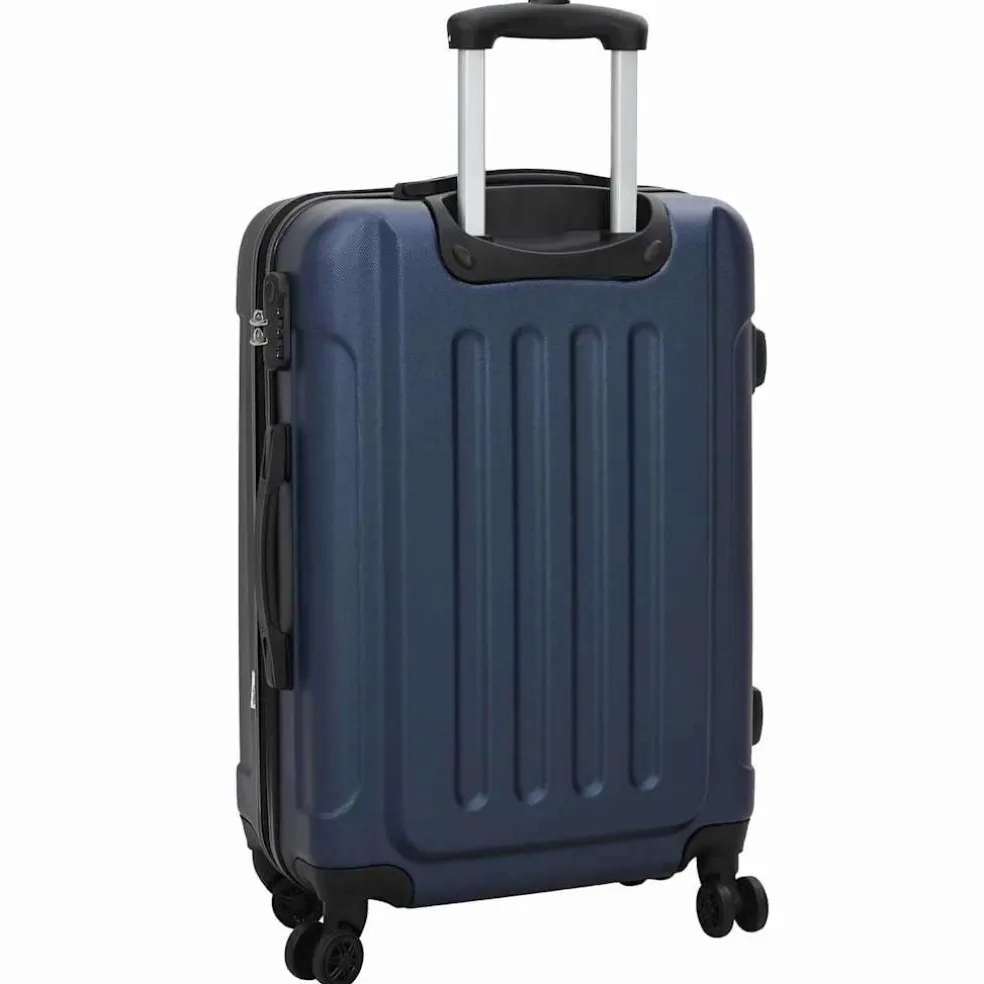 vidaXL Koffer met slot 3 st Donkerblauw 50 x 31 x 78 cm ABS Kunststof