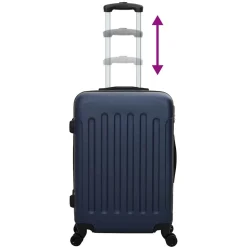 vidaXL Koffer met slot 3 st Donkerblauw 50 x 31 x 78 cm ABS Kunststof