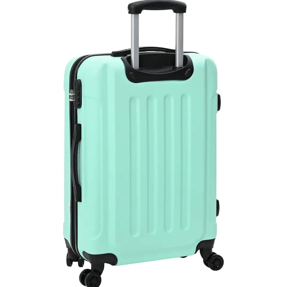 vidaXL Koffer met slot 3 st Muntgroen 50 x 31 x 78 cm ABS Kunststof