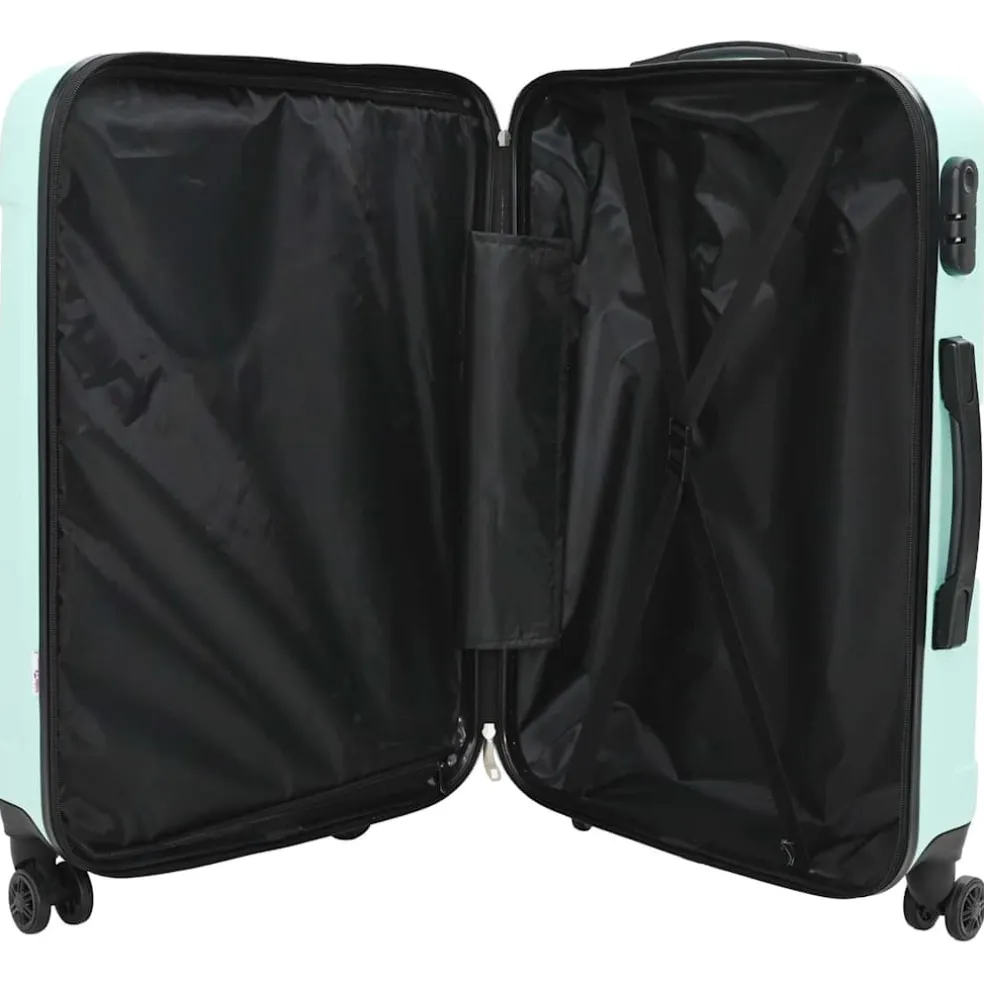 vidaXL Koffer met slot 3 st Muntgroen 50 x 31 x 78 cm ABS Kunststof