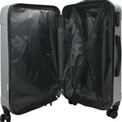 vidaXL Koffer met slot 3 st zilver 50 x 31 x 78 cm ABS Kunststof