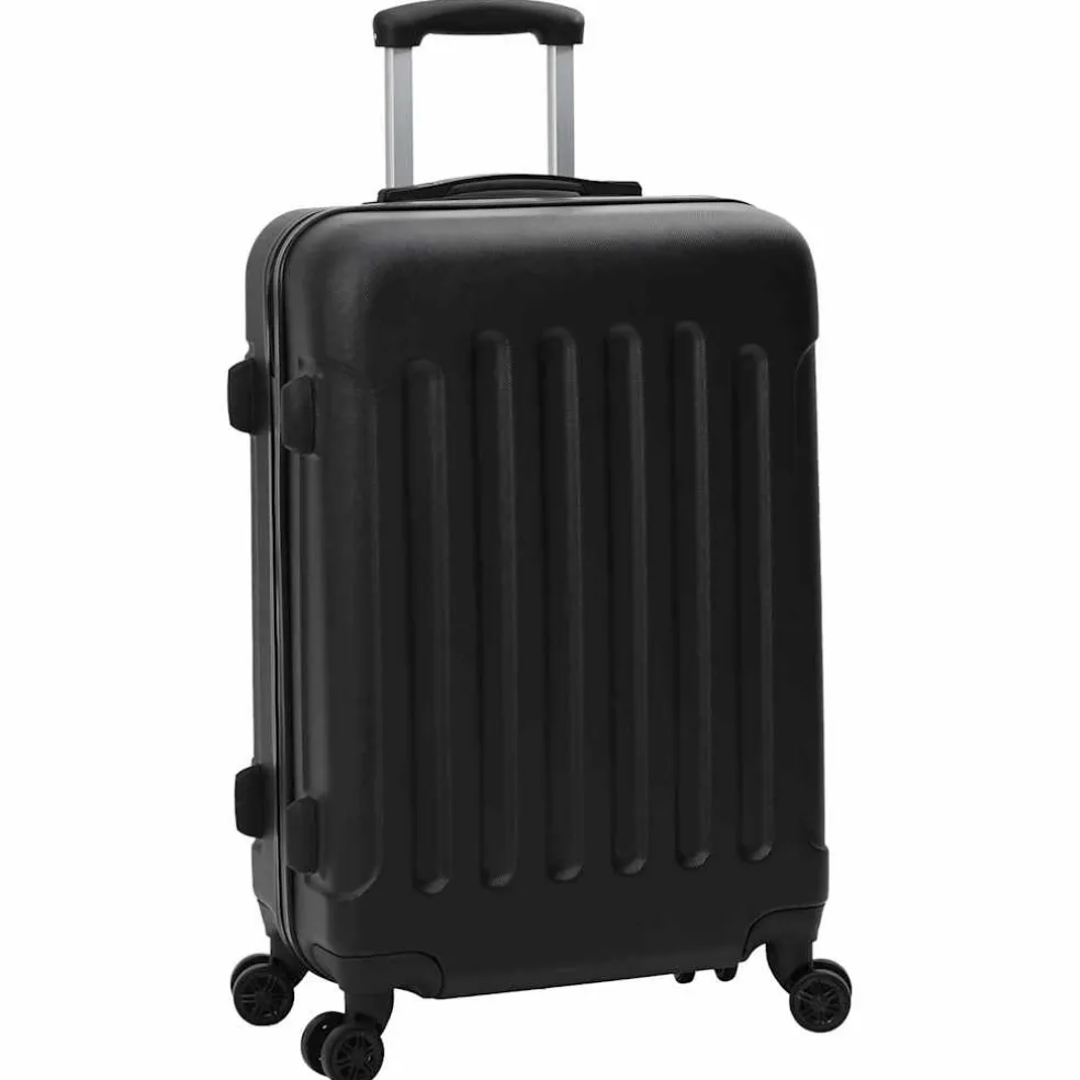 vidaXL Koffer met slot 3 st Zwart 50 x 31 x 78 cm ABS Kunststof