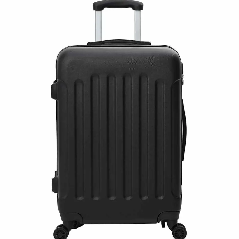 vidaXL Koffer met slot 3 st Zwart 50 x 31 x 78 cm ABS Kunststof