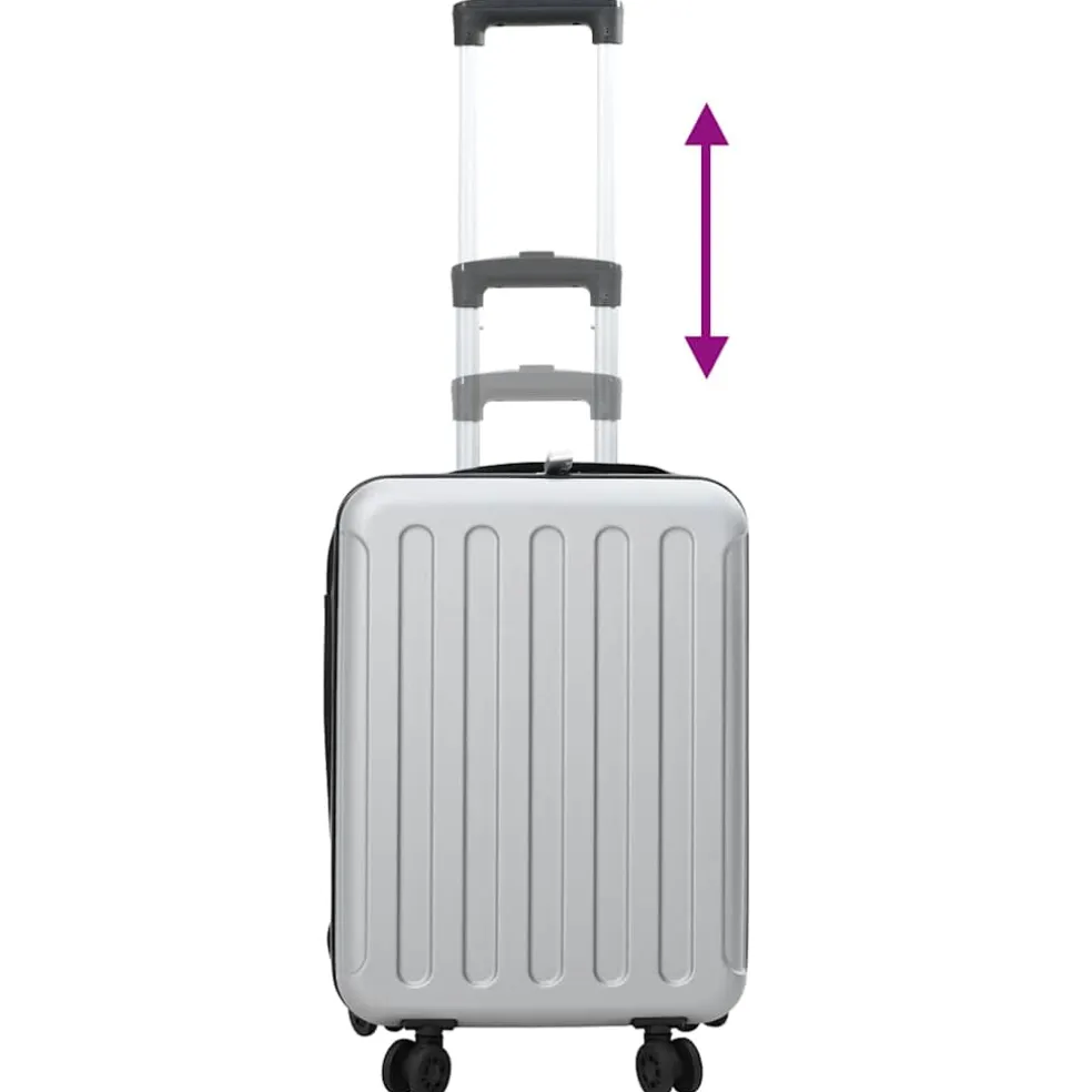 vidaXL Koffer met slot Zilver 34 x 23 x 55.5 cm ABS Kunststof