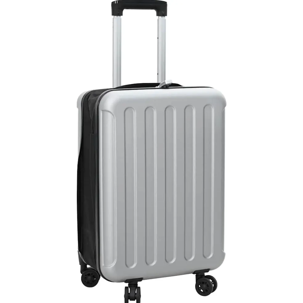 vidaXL Koffer met slot Zilver 34 x 23 x 55.5 cm ABS Kunststof
