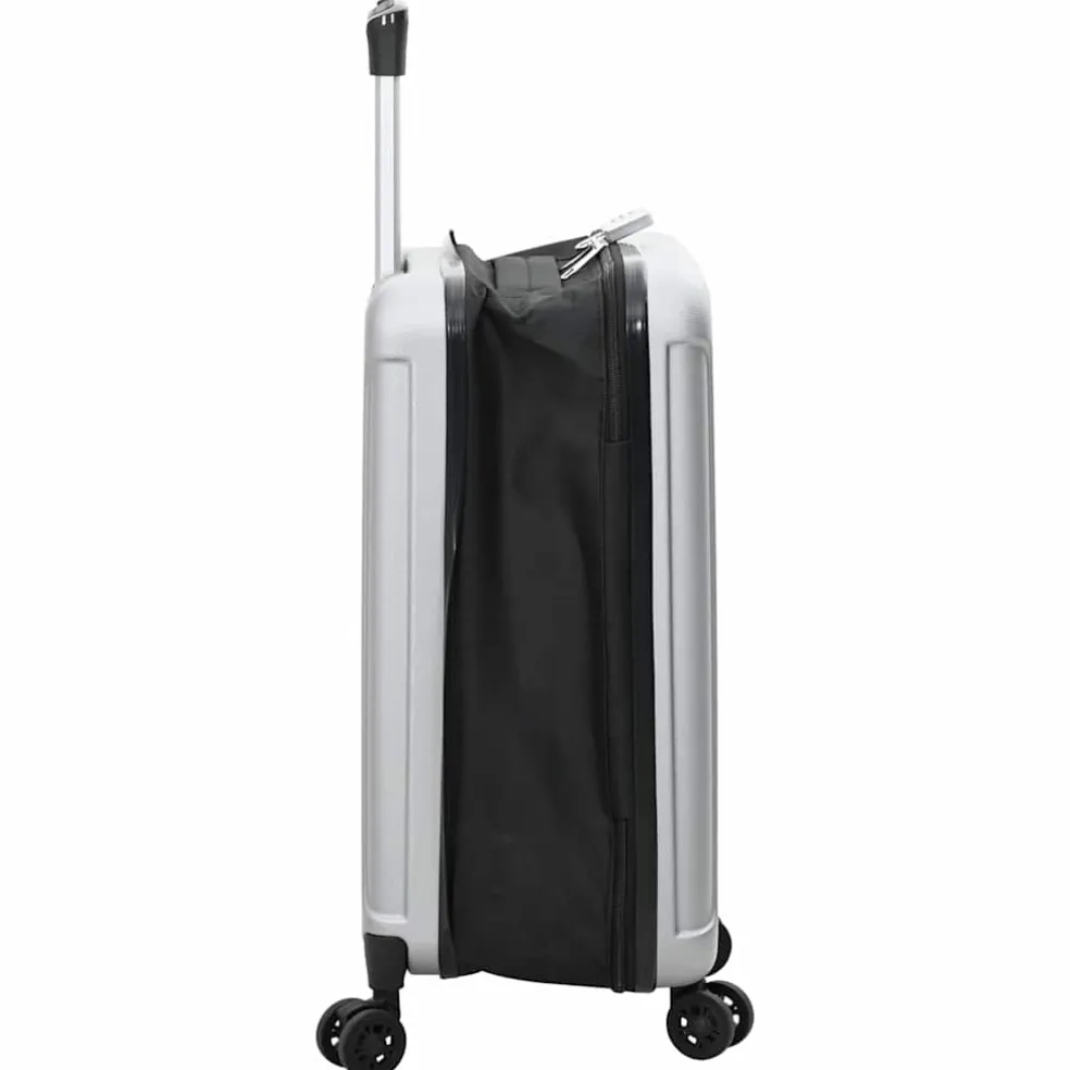 vidaXL Koffer met slot Zilver 34 x 23 x 55.5 cm ABS Kunststof