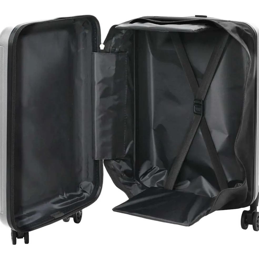vidaXL Koffer met slot Zilver 34 x 23 x 55.5 cm ABS Kunststof
