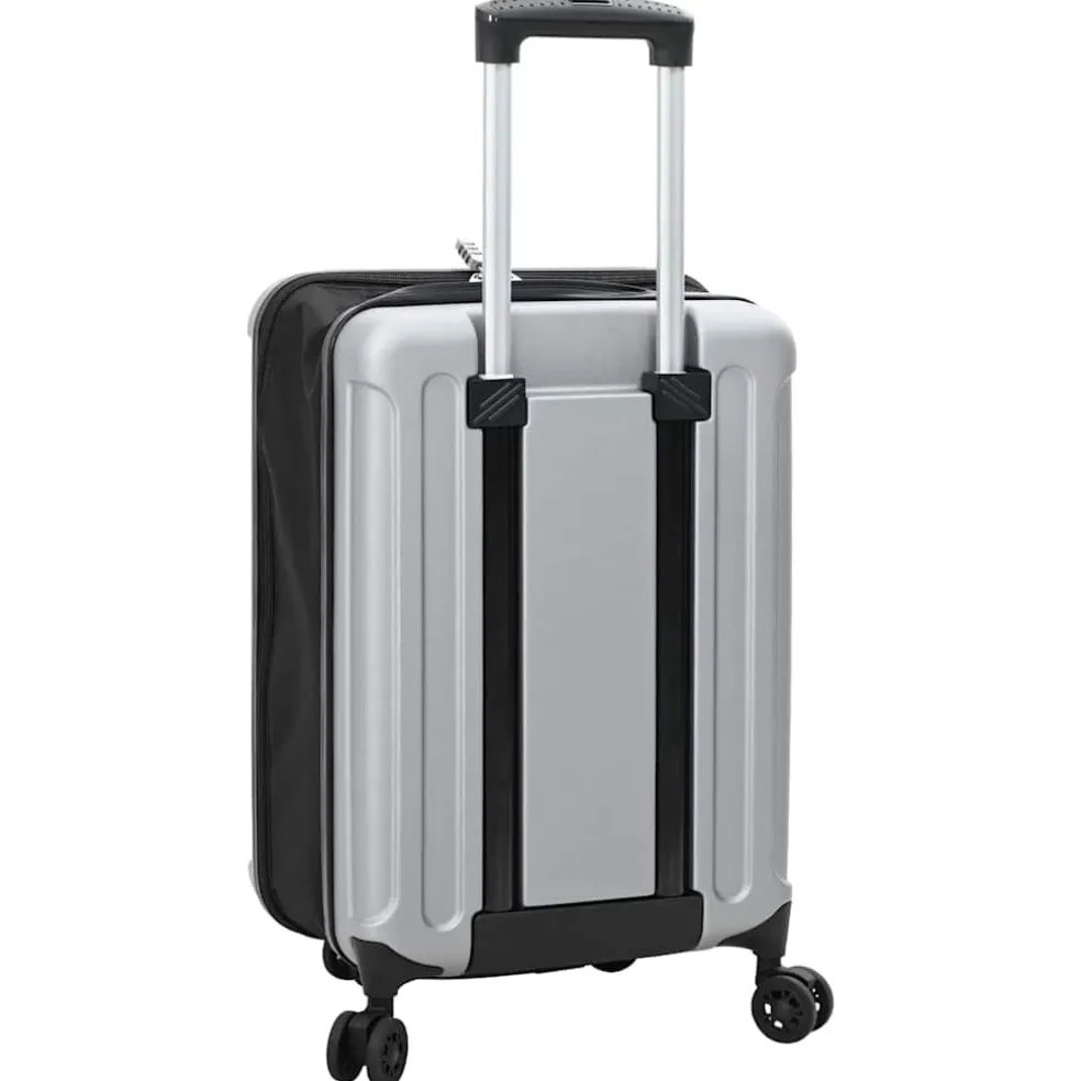 vidaXL Koffer met slot Zilver 34 x 23 x 55.5 cm ABS Kunststof